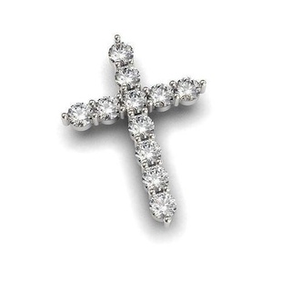 g0504 diamond cross pendant jewelry accessories fashion gold silver gem brilliant luxury precious beauty jewel platinum pendants 3d print model - Mito3D