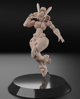 mécanique gundam fille robot mechine anime personnage femelle machine mecha sci art sculptures 3d print model - Mito3D