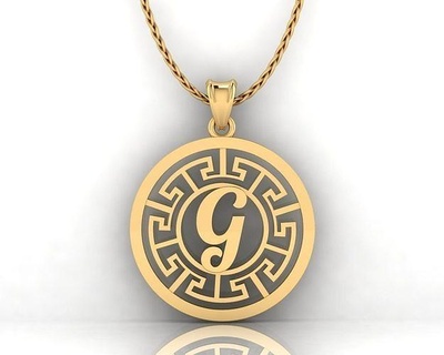 g letter pendant g letter pendant jewelry gold printable jewelry pendant pendants silver jewel font gold necklace abc woman necklace language alphabet  3d print model - Mito3D