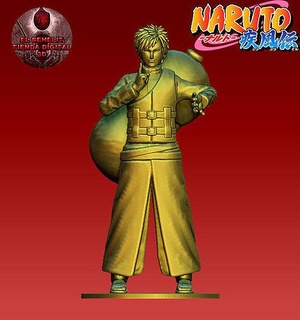 gaara naruto Shippuden anime manga personaje esculturas Sasuke escultura ninja Arte escaneos réplicas 3d print model - Mito3D