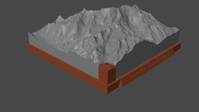 Gasland hp montagna paesaggio vulcano terreno ambiente natura fotogrammetria elevazione dem scienza 3d print model - Mito3D