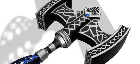 gaia martillo stl archivos ffxiv cosplay apuntalar réplica arma square enix juegos cielo endwalker shadowbringers pasatiempo bricolaje diy 3d print model - Mito3D