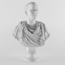 gaius julius sezar heykel heykeltıraş büst önder kişi karizma tarih tarihi sanatçı komutan genel şekil 3dscan insan adam sanat heykeller 3d print model - Mito3D