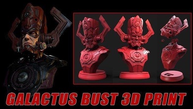 galactus bust 3d print 3dprint charactergalactus sculpture printing art sculptures statue printer 3d print model - Mito3D