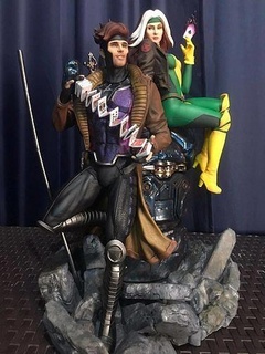 gambit haydut x Men hayran Sanat nöbetçi adam Kadın büyücü güçler mutantlar heykeller 3d print model - Mito3D