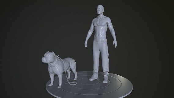 game rapper toy 3dprint character printable toys games 3d print model - Mito3D
