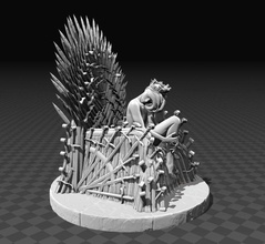 Spiel Throne Königin Kunst wunderschönen weiblich Mädchen Medelis Prinzessin Skulptur sexy Thron Fernseher TV Serie Fernsehshows Fernsehsendung Game of Thrones Skulpturen 3d print model - Mito3D