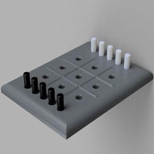 juego tic tac toe tablero mesa juegodemesa contraraya tresenlinea dedo pie juegos juguetes 3d print model - Mito3D