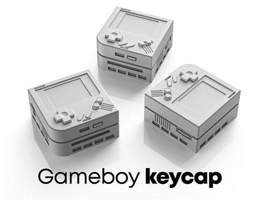 gameboy keycap mechanical keyboard artisan pc game accessories computer switches cherry mx 3dprint sla hobby custom games toys 3d print model - Mito3D