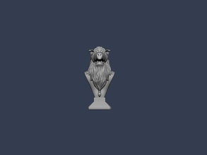 gandalf buste of lion art statue alf lotr 80s jeux jouets 3d print model - Mito3D