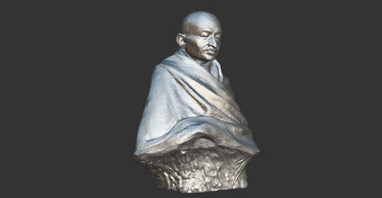 gandhi claire sheridan 3dp a arte mahatma mohandas índia delhi escultura do busto monumento património digitalizado estátua gandi karamchand satyagraha figura 3dscan fotogrametria esculturas 3d print model - Mito3D