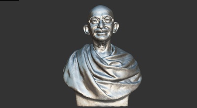 gandhi wagh heykeltraşlar 3dp sanat mahatma mohandas Hindistan delhi heykel anıt büstü miras taranmış gandi karamchand satyagraha şekil 3dscan sistemleri ve uygulamaları heykeller 3d print model - Mito3D