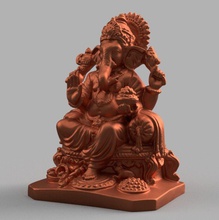 ganesh 3d impression bouddha inde ganesha divin divinite dieu sculpture décor statue art sculptures 3d print model - Mito3D
