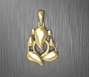 ganesh god india ganesha gold 999 3d model bay load free jewelry pendants indian 3d print model - Mito3D