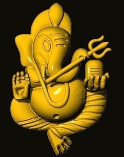 ganesh gold statue god ganeh silver jewelary ring antique 3d model locket jewelry 3d print model - Mito3D