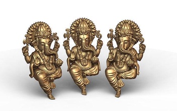 ganesh ji lotus 3d model 03 3dmodel hindu holy religiou object jesus ganesha christian bible jewish religion laxmi saraswati shivji hanuman sculpture art sculptures 3d print model - Mito3D