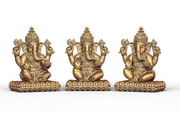Ganesh ji lotus 3d model 05 3dmodel Hindu kutsal dindar nesne isa Ganesha Hıristiyan Kutsal Kitap sanskritçe Yahudi din Laxmi Saraswati Shivji Hanuman Murti heykel Sanat 3d print model - Mito3D