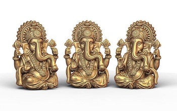 ganesh ji lotus 3d model 06 3dmodel hindu holy religiou object jesus ganesha christian bible sanskrit jewish religion laxmi saraswati shivji hanuman sculpture art jewelry 3d print model - Mito3D