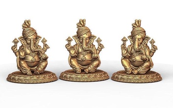 ganesh ji lotus 3d modèle 07 3dmodel hindou saint religieux jésus ganesha christian bible sanskrit juif religion laxmi saraswati shivji hanuman sculpture art murti bijoux 3d print model - Mito3D