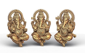 ganesh ji lotus 3d model 09 3dmodel hindu holy religious jesus ganesha christian bible sanskrit jewish religion laxmi saraswati shivji hanuman sculpture art murti jewelry 3d print model - Mito3D
