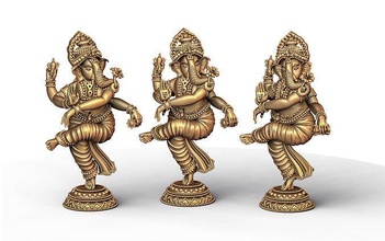 ganesh ji lotus 3d modell 13 3dmodel hindu heilig religiös jesus ganesha christian bibel sanskrit jüdisch religion laxmi saraswati shivji hanuman skulptur kunst murti skulpturen 3d print model - Mito3D