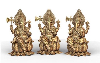 ganesh ji lotus 3d model 3dmodel hindu kutsal dindar nesne jesu ganesha hıristiyan kitap sanskritçe yahudi din laxmi saraswati shivji hanuman heykel sanat heykeller 3d print model - Mito3D