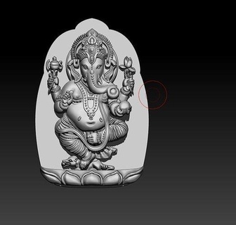 Ganesh low poly 3d modèle illustration richesse symbole récipient art forme disjoint bijoux pendentifs 3d print model - Mito3D