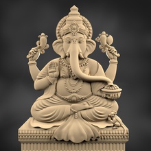 ganesha estatua of escultura templo ganpati deidad indio arte esculturas 3d print model - Mito3D