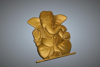 Ganesha estatua religión Arte hindú artcam deco religiou objeto señales logos 3d print model - Mito3D
