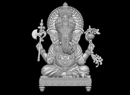 ganesha Dio scultura statua religione religiou oggetto arte scansioni repliche 3d print model - Mito3D