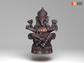 ganesha statue of lord elephant ganesh sculpture statuette scanned models hindu god india buddha game ancient 3d decor art scans replicas 3d print model - Mito3D