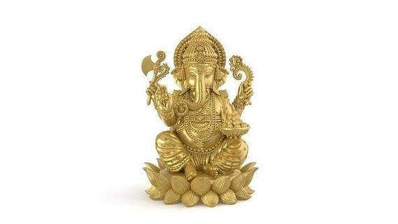 Ganesha 3d print model file2 arzu heykel Sanat Hindu Buda karakter Ganesh 3dprint dosya tasarım cad Kral Tanrı Murti takı 3d print model - Mito3D