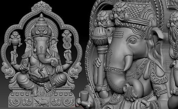 ganesha idole 3d imprimable modèle 8 art religion sculpture bouddha temple dieu culture statue 3dmodel 3dprint conception murti shriganesh sculptures miniatures figurines 3d print model - Mito3D