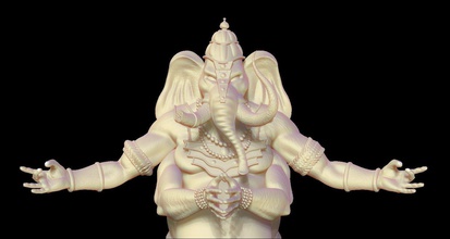 ganesh Kunst Skulptur statue Menschen Figur Abbildung alten Mann Mensch buddha Denkmal Elefanten Tier Gott hindu ganesha zbrush Skulpturen 3d print model - Mito3D