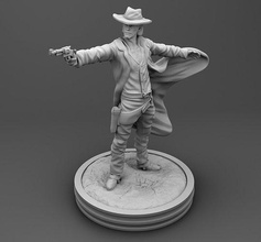 gangster cowboy character wild west wildwest building ruin village 3dprinting 3d 3dmodels printing games toys runaway 3d print model - Mito3D