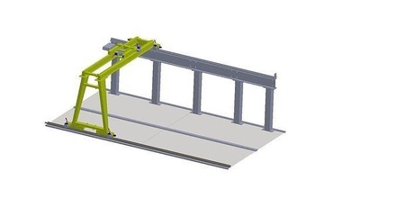 gantry crane illustration expression industry shipment packet science engineering 3d print model - Mito3D