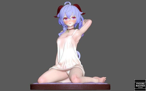 ganyu Genshin impacto fofa menina jogos personagem anime 3d impressão arte esculturas 3d print model - Mito3D