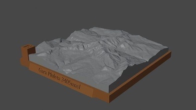gara stampella montagna paesaggio vulcano terreno ambiente natura fotogrammetria elevazione dem scienza 3d print model - Mito3D