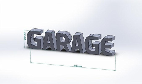 garage sign 3d diorama display diecast miniature printable hobby diy 3d print model - Mito3D