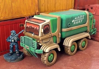 spazzatura camion 28mm sci fi scifi veicolo warhammer40k wargaming 3dprint giochi giocattoli gioco accessori fdm 3d print model - Mito3D