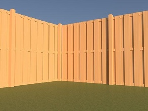 garden fence 180cm square wooden exterior landscape outdoor house 3d print model - Mito3D