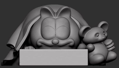 garfield süss träume traum schlaf karikatur tier katze schlafen spiele spielzeuge 3d print model - Mito3D