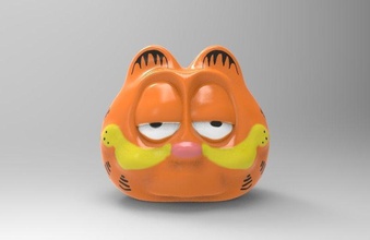 garfield color head games-toys cat funny cartoon games toys 3d print model - Mito3D