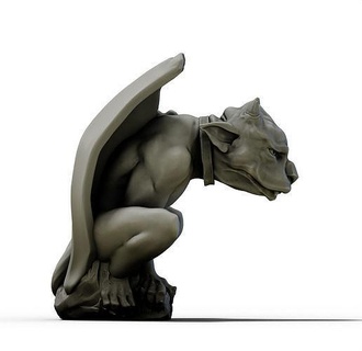 çirkin yaratık canavarca Figura miniatura piedra nocturno yazık süs Eskültür hayvan pençeler taş heykel kanatlar canavar Sanat şekil heykeller 3d print model - Mito3D