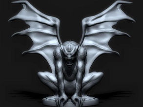 çirkin yaratık heykel of iblis kanatlar gargoyles gargula vampir canavar sanat ejderha taş yarasa yaratıklar canavarlar heykeller 3d print model - Mito3D