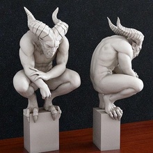 Wasserspeier Teufel Kreatur Tier Wächter Drachen Satan Eidechse Raubtier Fantasie fiktiv Dämon Statue Skulptur Tiere Kunst Skulpturen 3d print model - Mito3D