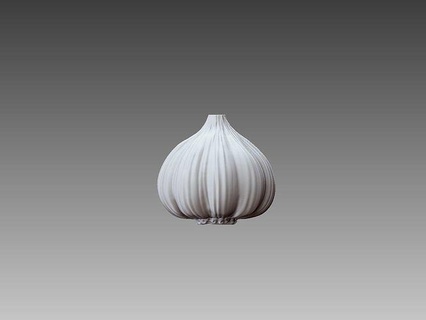 garlic 3d model vegetable veg veggie food scan realistic art sculptures 3d print model - Mito3D