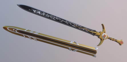 garo espada 3d tokusatsu imprimível 3dmodel arma cavaleirogarogolden passatempo faça 3d print model - Mito3D