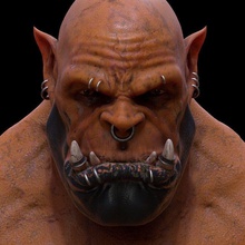 garrosh bust warcraft wow human fantasy medieval creatures art game character face portrait orc anatomy body man games toys accessories 3d print model - Mito3D