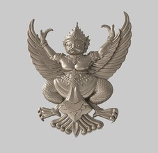 Garuda Emblem bas relief Linderung 3dprint cnc Ornament Carving Symbol Skulptur Statue Dekoration geschnitzt Element Tanzen symbolisiert Kunst Zeichen Logos 3d print model - Mito3D